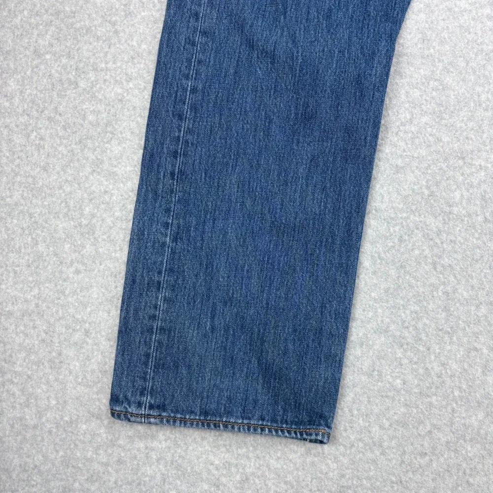 Levis 501 Jeans Mens 40x32 Blue Straight Leg Button Fly Thrashed Grunge Classic